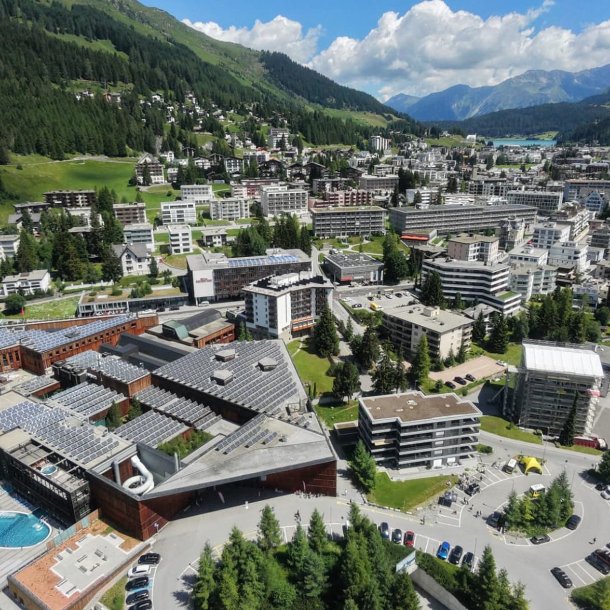Davos Congress aus der Luft