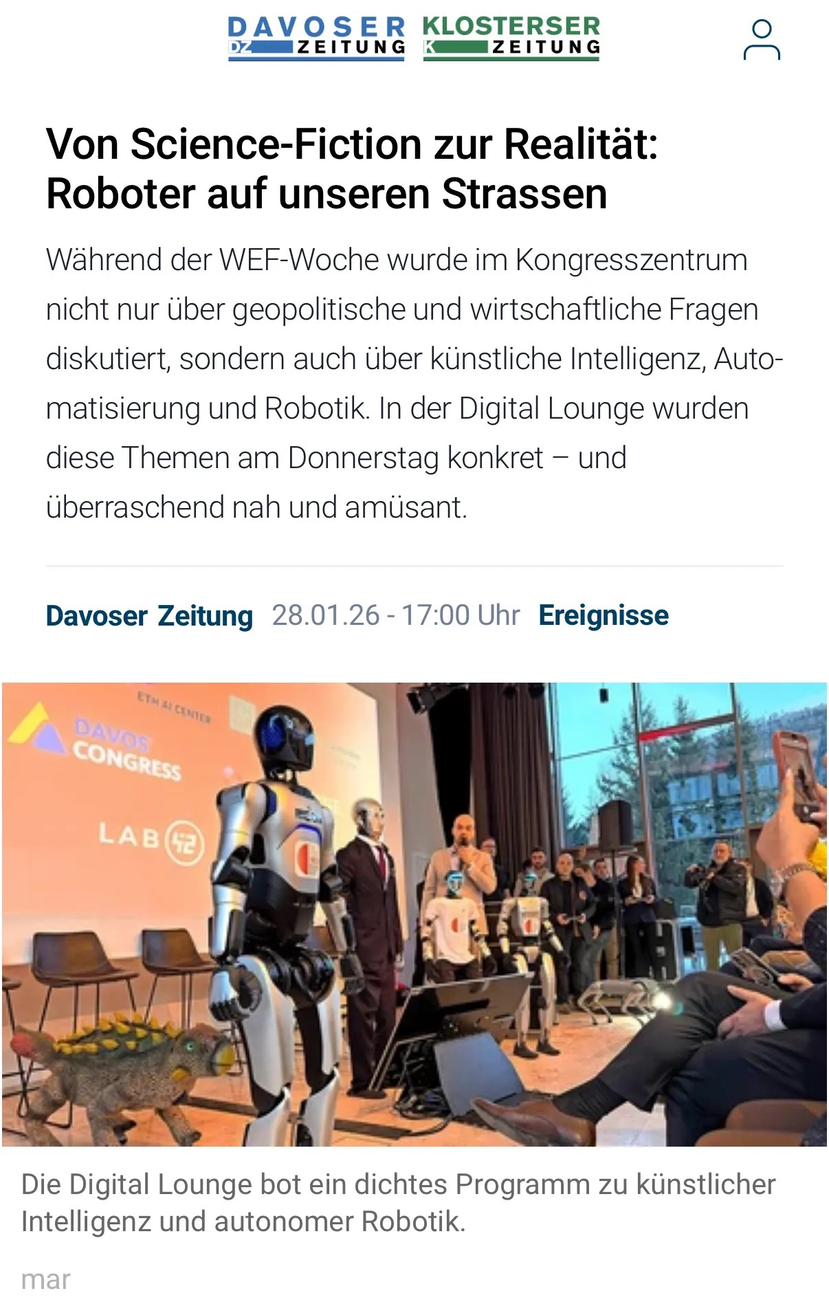 Von Science-Fiction zur Realität: Roboter auf unseren Strassen